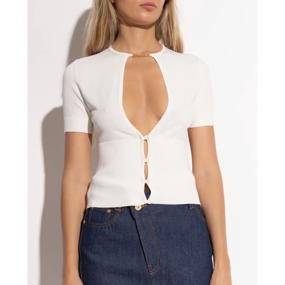 Jacquemus Short-sleeve keyhole top